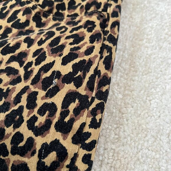 J. Crew Factory 9" High Rise Button Fly Skinny Jeans 27 Animal Leopard Print - Picture 9 of 10